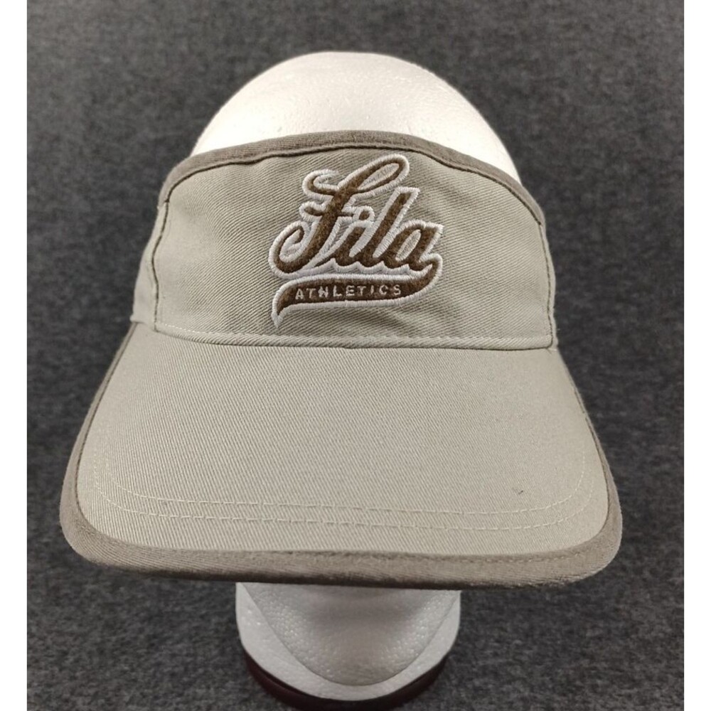 Fila Khaki Visor Embroidered Fila Athletics Hat Adjustable NWT